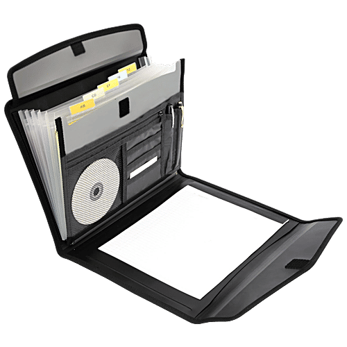 Solo EF-886 Executive Portfolio Folder - 6 Section With Pad, Notebook, Business Cards & Pen Slot, 1 pc  