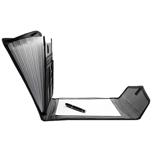 Solo EF-886 Executive Portfolio Folder - 6 Section With Pad, Notebook, Business Cards & Pen Slot, 1 pc  