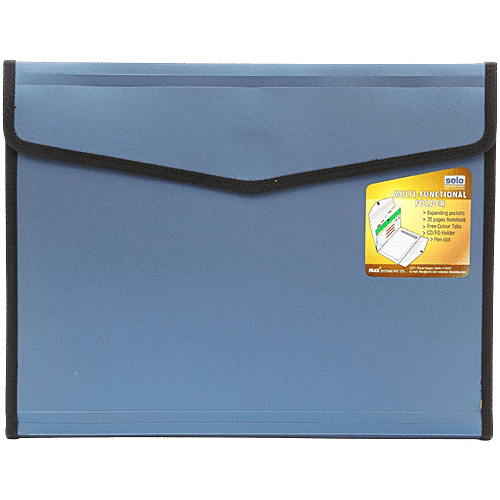 Solo EF-886 Executive Portfolio Folder - 6 Section With Pad, Notebook, Business Cards & Pen Slot, 1 pc  