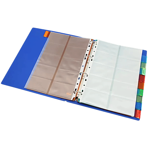 Solo BC807 Business Cards Holder - Album Style With Pockets 500 Cards, 10 Separators, 1 pc  