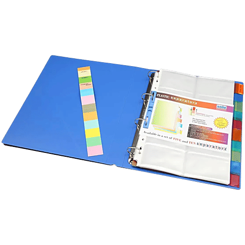 Solo BC807 Business Cards Holder - Album Style With Pockets 500 Cards, 10 Separators, 1 pc  