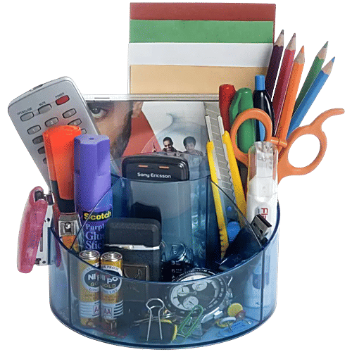 Solo DL-202 Opera Desk Organiser To Keep Pens, Pencil & Stationery - Blue, 1 pc