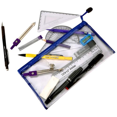 Buy Solo Student Pencil Bag - Keep Pencils, Stationery, Grooming Items,  Transparent Online at Best Price of Rs 50 - bigbasket