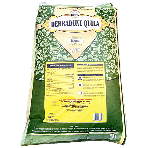 Buy DEHRADUNI QUILA Biryani Basmati Rice 100 Natural, Great Quality & Taste Online at Best