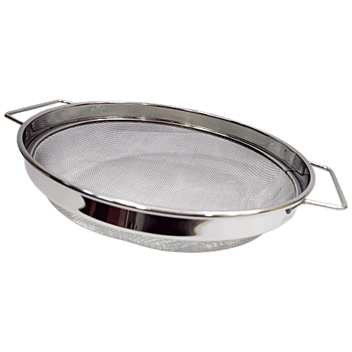 Magnistar Puran Jali/Half Pasta Zara - Stainless Steel Bowl Sieve Mesh Strainer Drains Liquid, 1 pc  