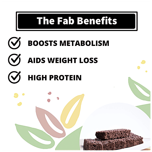 Fabbox Belgian Brownie Protein Bar - Crunchy, High-fiber, Workout-snack, Diet-friendly, 200 g  