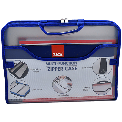 Saya SY072 Multi-Function Zipper Case With Handle - 36 x 26 cm, 1 pc  Zipper Closure
 Extra Pocket
 Soft Grip Handle