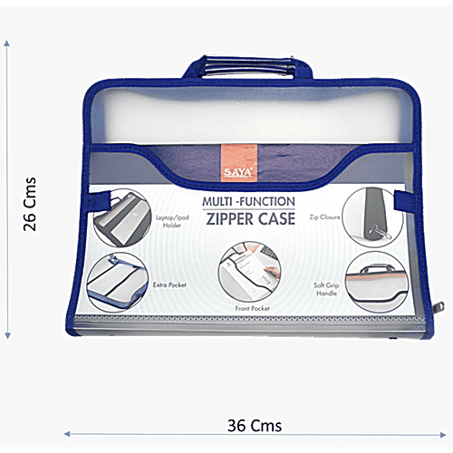 Saya SY072 Multi-Function Zipper Case With Handle - 36 x 26 cm, 1 pc  Zipper Closure
 Extra Pocket
 Soft Grip Handle