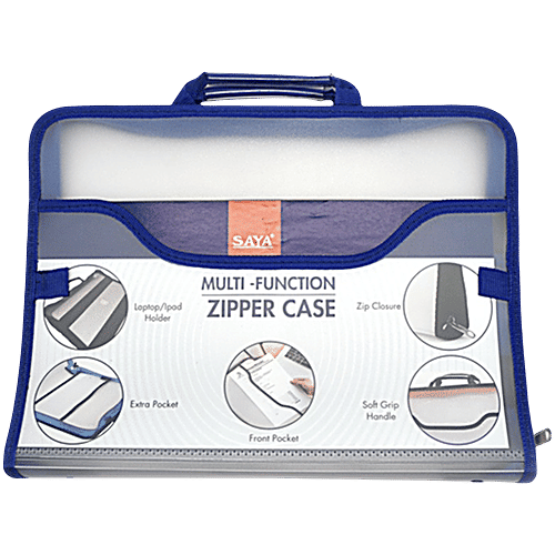 Saya SY072 Multi-Function Zipper Case With Handle - 36 x 26 cm, 1 pc  Zipper Closure
 Extra Pocket
 Soft Grip Handle