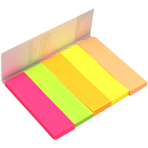 Saya Stick-eee Page Markers - Easy To Use, 5 Colours, 750 mm x 100 mm, 1 pc  