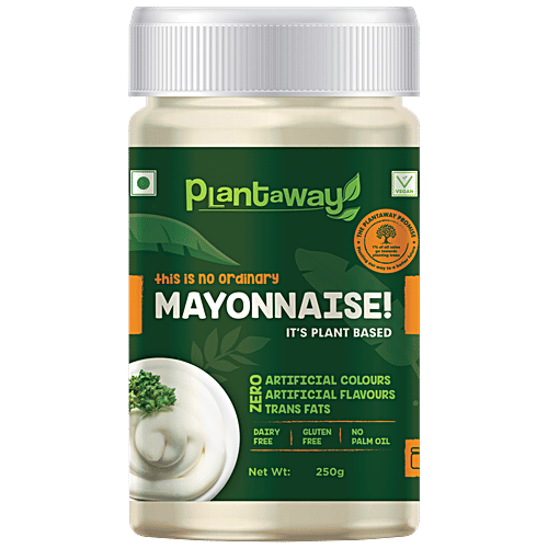 Plantaway Plant Based Plain Mayonnaise - Zero Trans Fat, Dairy Free, 250 g  