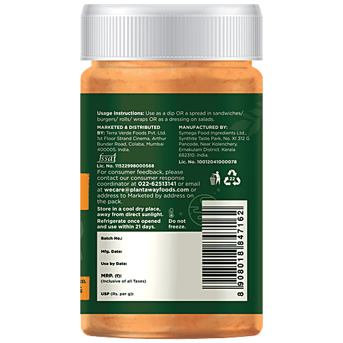 Buy Plantaway Plant Based Spicy Chipotle Mayo Dairy Free, No Palm Oil