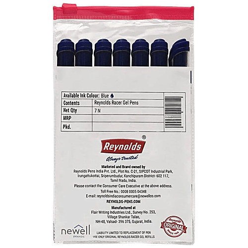 Buy Reynolds Racer Gel Pen Waterproof Ink, Comfort Grip Online at