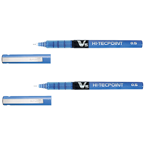 Buy Pilot Ball Point Pen Blue, V5, Needle Point, Writes Smoothly