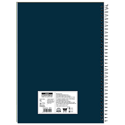 Luxor Premium Exercise Notebook - Ruled, Single Line, Spiral Binding, 240 mm x 180 mm, 300 Pages, 1 pc