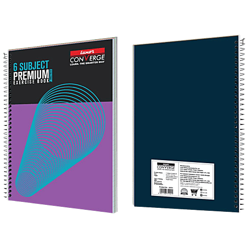 Luxor Premium Exercise Notebook - Ruled, Single Line, Spiral Binding, 240 mm x 180 mm, 300 Pages, 1 pc