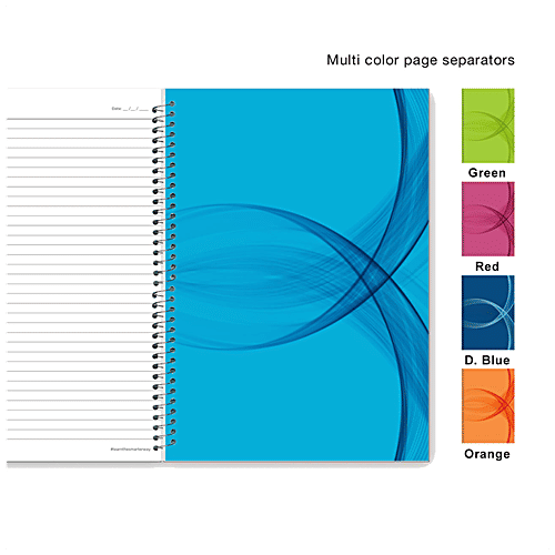 Luxor Premium Exercise Notebook - Ruled, Single Line, Spiral Binding, 240 mm x 180 mm, 300 Pages, 1 pc