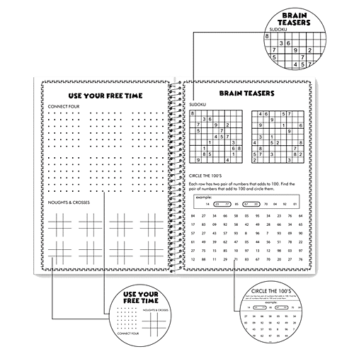 Luxor Premium Exercise Notebook - Ruled, Single Line, Spiral Binding, 240 mm x 180 mm, 300 Pages, 1 pc