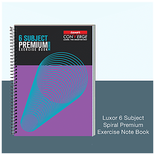 Luxor Premium Exercise Notebook - Ruled, Single Line, Spiral Binding, 240 mm x 180 mm, 300 Pages, 1 pc