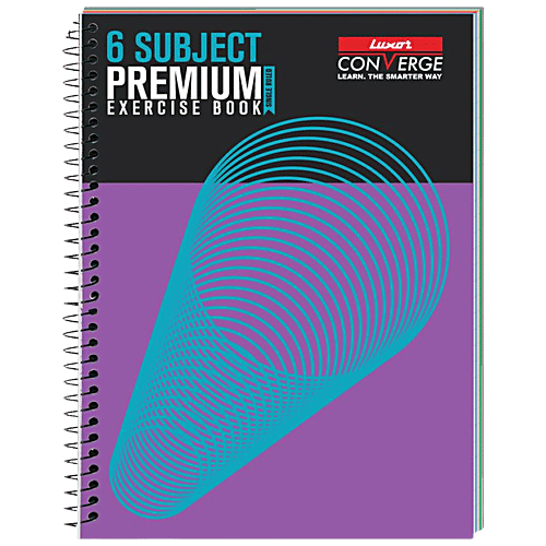 Luxor Premium Exercise Notebook - Ruled, Single Line, Spiral Binding, 240 mm x 180 mm, 300 Pages, 1 pc