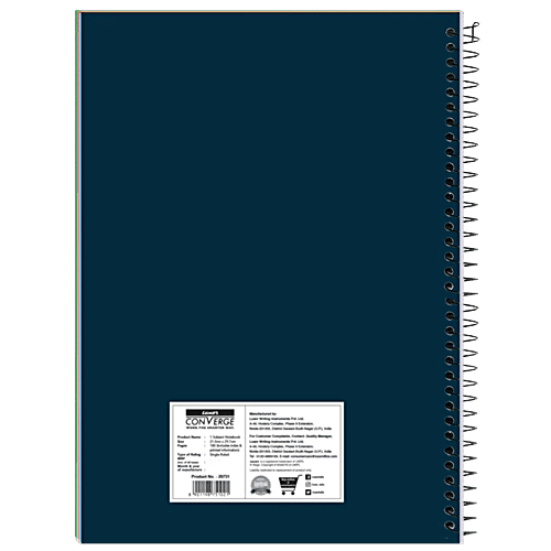Buy Luxor 5 Subject Spiral Premium Exercise Notebook Single Ruled
