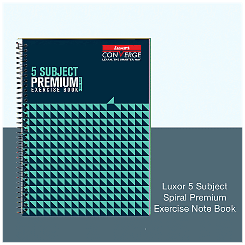 Buy Luxor 5 Subject Spiral Premium Exercise Notebook Single Ruled