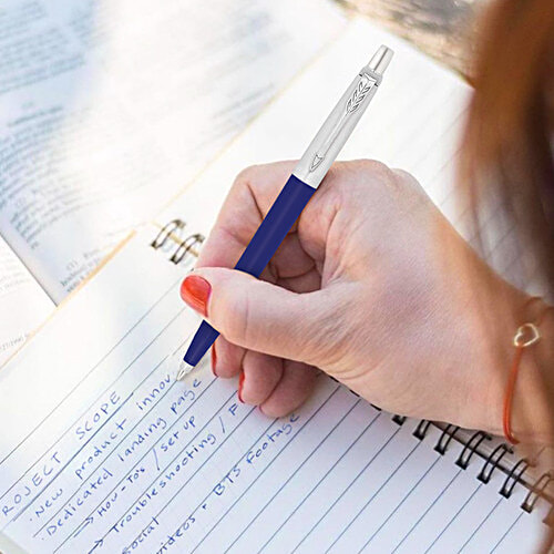 Parker Jotter Standard Ball Pen - Refillable, Blue Body, 1 pc  Refillable
 Writes Smoothly