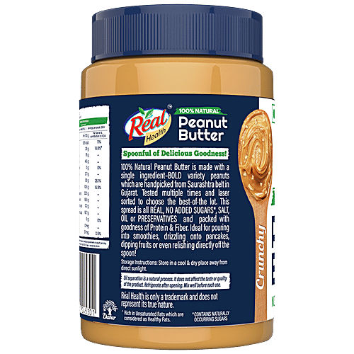 Buy Real Health Peanut Butter 100 Natural, Crunchy Online at Best
