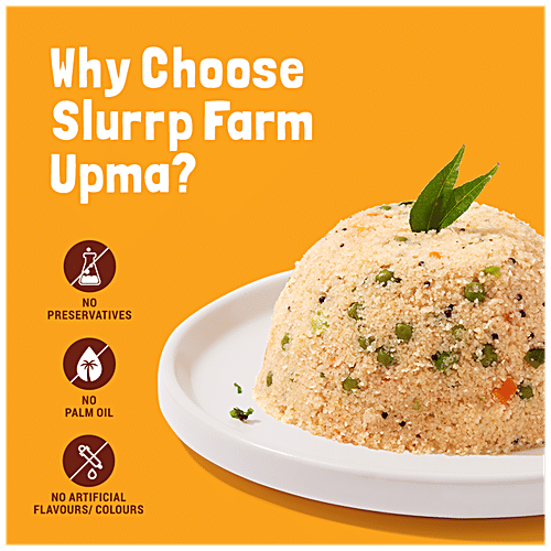 Slurrp Farm Instant Millet Upma - Ghee Masala, Zero Palm Oil, Protein & Fiber Rich, 50 g Pouch