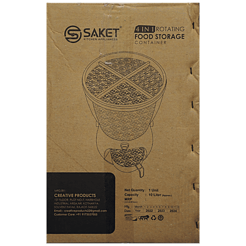 Buy Saket 4 In 1 Rotating Food Storage Container Push Button Press