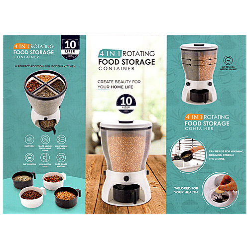 Buy Saket 4 In 1 Rotating Food Storage Container Push Button Press