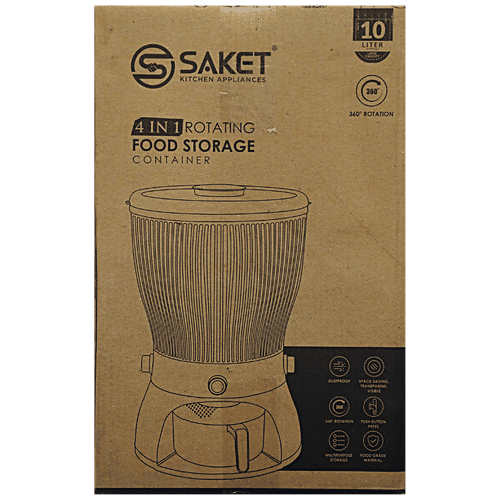 Buy Saket 4 In 1 Rotating Food Storage Container Push Button Press