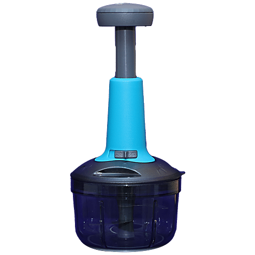 Divvya  Manual Push Chopper - Extra Sharp Sturdy Stainless Steel 3 Blade For Vegetables, 1 pc  