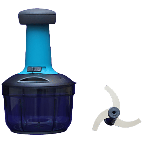 Divvya  Manual Push Chopper - Extra Sharp Sturdy Stainless Steel 3 Blade For Vegetables, 1 pc  