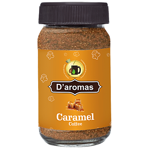 Buy D'Aromas Instant Coffee With Caramel Flavour Rich Aroma Online at