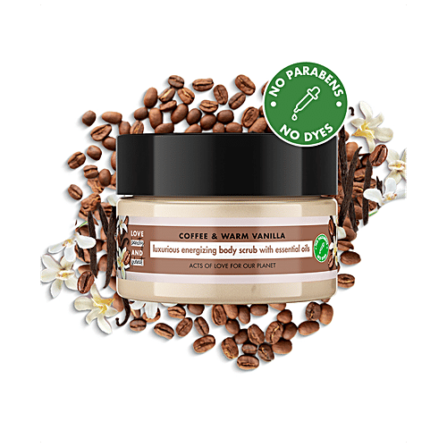 Love Beauty & Planet Luxurious Energizing Body Scrub With Essential Oils - Coffee & Warm Vanilla, No Parabens, 200 ml