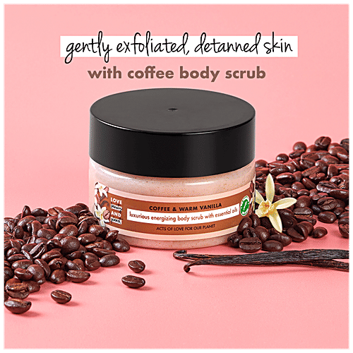 Love Beauty & Planet Luxurious Energizing Body Scrub With Essential Oils - Coffee & Warm Vanilla, No Parabens, 200 ml