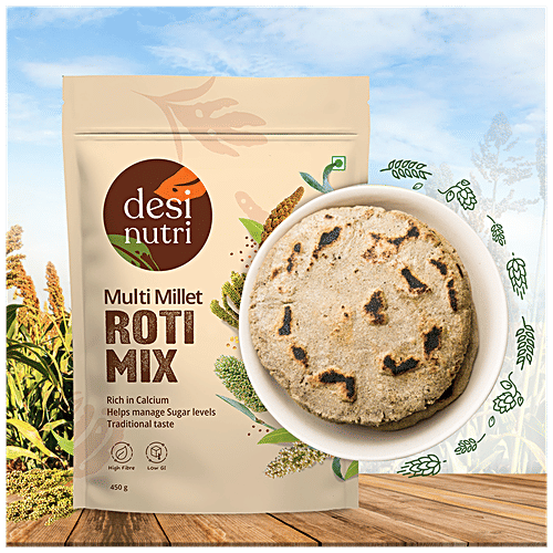 Desi Nutri Multi Millet Roti Mix - Rich In Calcium & Fibre, 450 g  