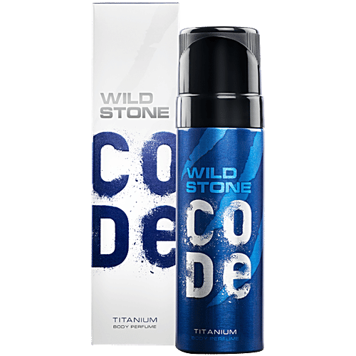 Wild Stone Code Titanium Body Perfume - Refreshing & Long-Lasting Fragrance, For Men, 150 ml  