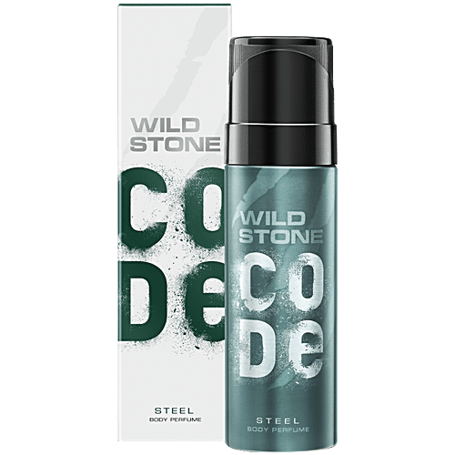 Wild Stone Body Perfume - Code, Steel, For Men, Refreshing & Longlasting Fragrance, 150 ml  