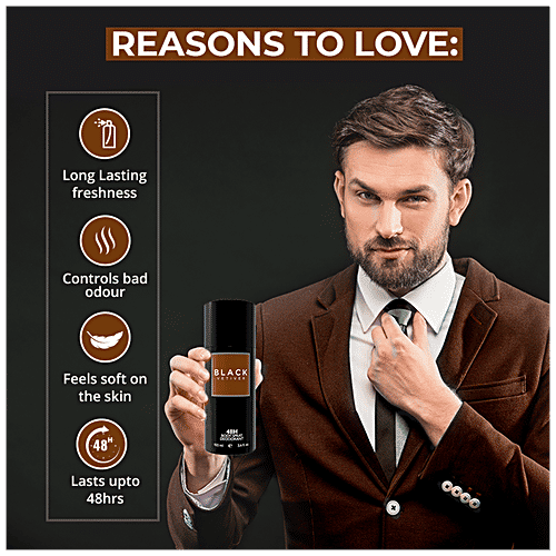 ColorBar 48H Body Spray Deodorant - Black Vetiver, Long-Lasting Freshness, For Men, 100 ml  
