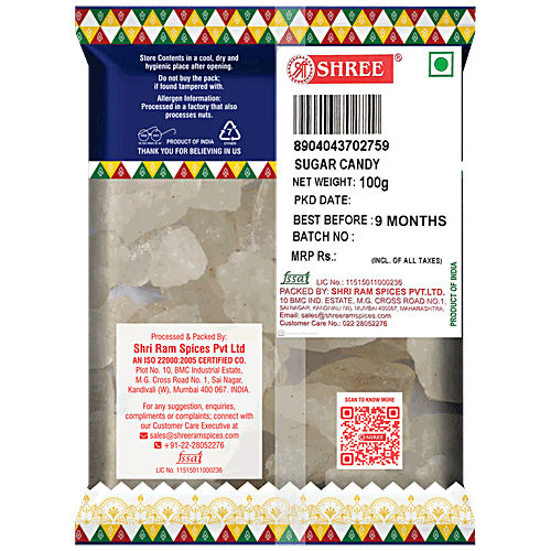 Shree Sugar Candy - Natural & Pure, Premium Quality, 100 g  