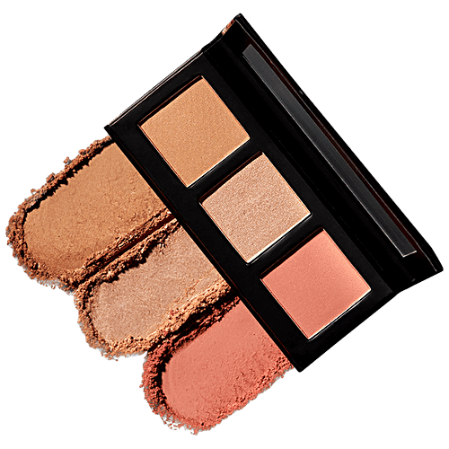 Lakme Absolute Facelift Palette - 3-In-1, Bronzer, Highlighter & Blush, 15 g Golden Hour