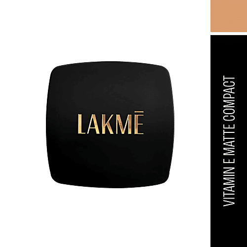 Lakme Forever Matte Compact, 9 g Natural Beige Smooth Finish, Lasts for 12 Hours, Even Toned Look