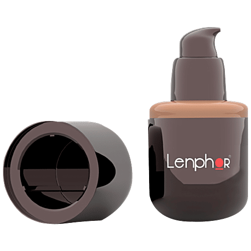 Lenphor Luminous Liquid Foundation - SPF 30, UVA-UVB Protection, Long-Lasting, Anti-Ageing, 30 ml Beige 03 