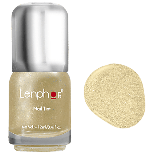 Lenphor Nail Tint - Long-Lasting, Gel Finish, Paraben Free, 12 ml Glitter Up 69 