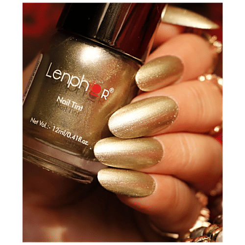Lenphor Nail Tint - Long-Lasting, Gel Finish, Paraben Free, 12 ml Glitter Up 69 