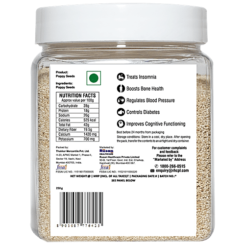 Buy Rusan Poppy Seeds Premium Quality, Plant Based, Loaded With