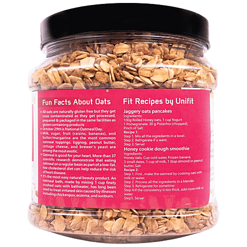 Buy Unifit Jaggery Rolled Oats High Fiber, Protein Rich, Wholegrain