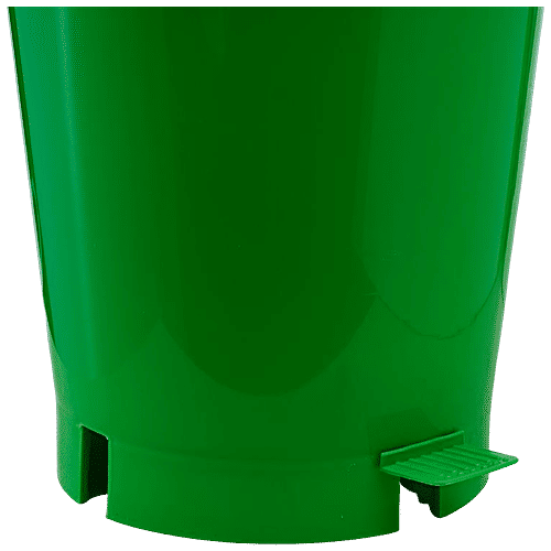 bb home Plastic Pedal Dustbin / Trash Can / Garbage Waste Bin - With Lid For Home, Kitchen, Bathroom, Office, Green, Medium size, 13 L  